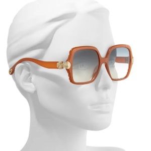 Chloe Vera 55mm Sunglasses sold out color “Brick”